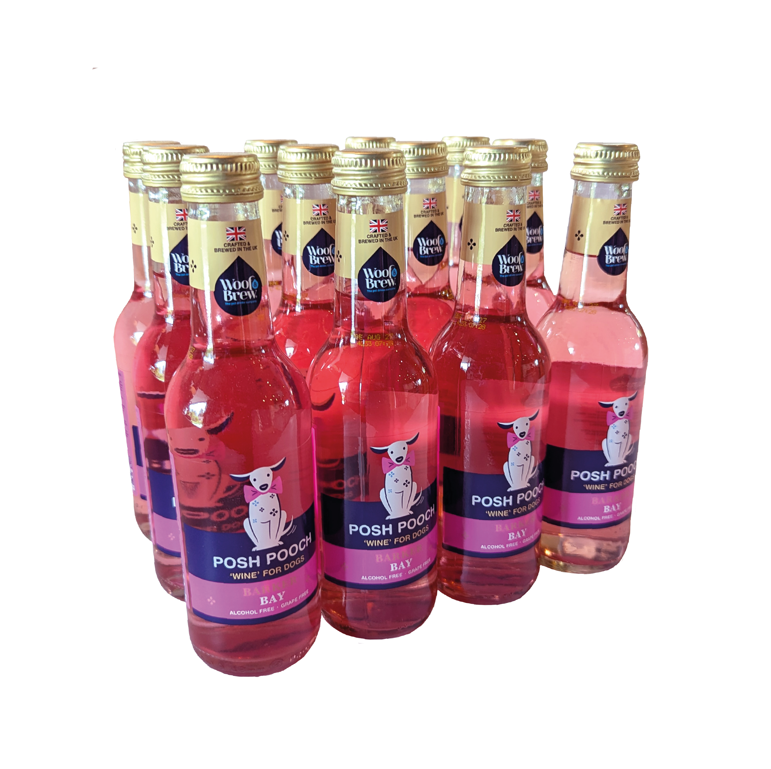 NEW POSH POOCH DOG 'WINE' PARTY PACK CASE OF 12 BARKER BAY ROSE