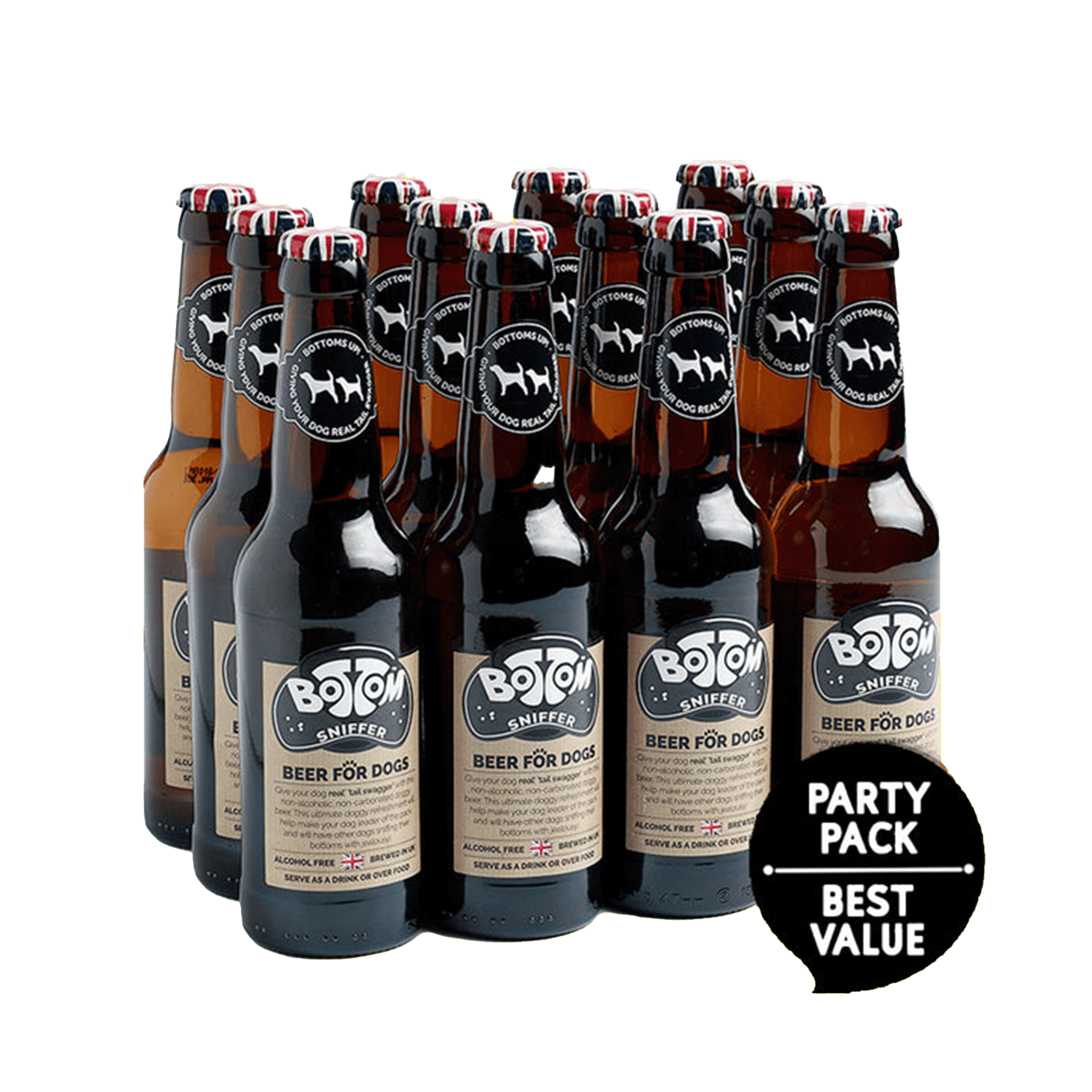 BOTTOM SNIFFER 'BEER' FOR DOGS - 12 PACK CLEARANCE