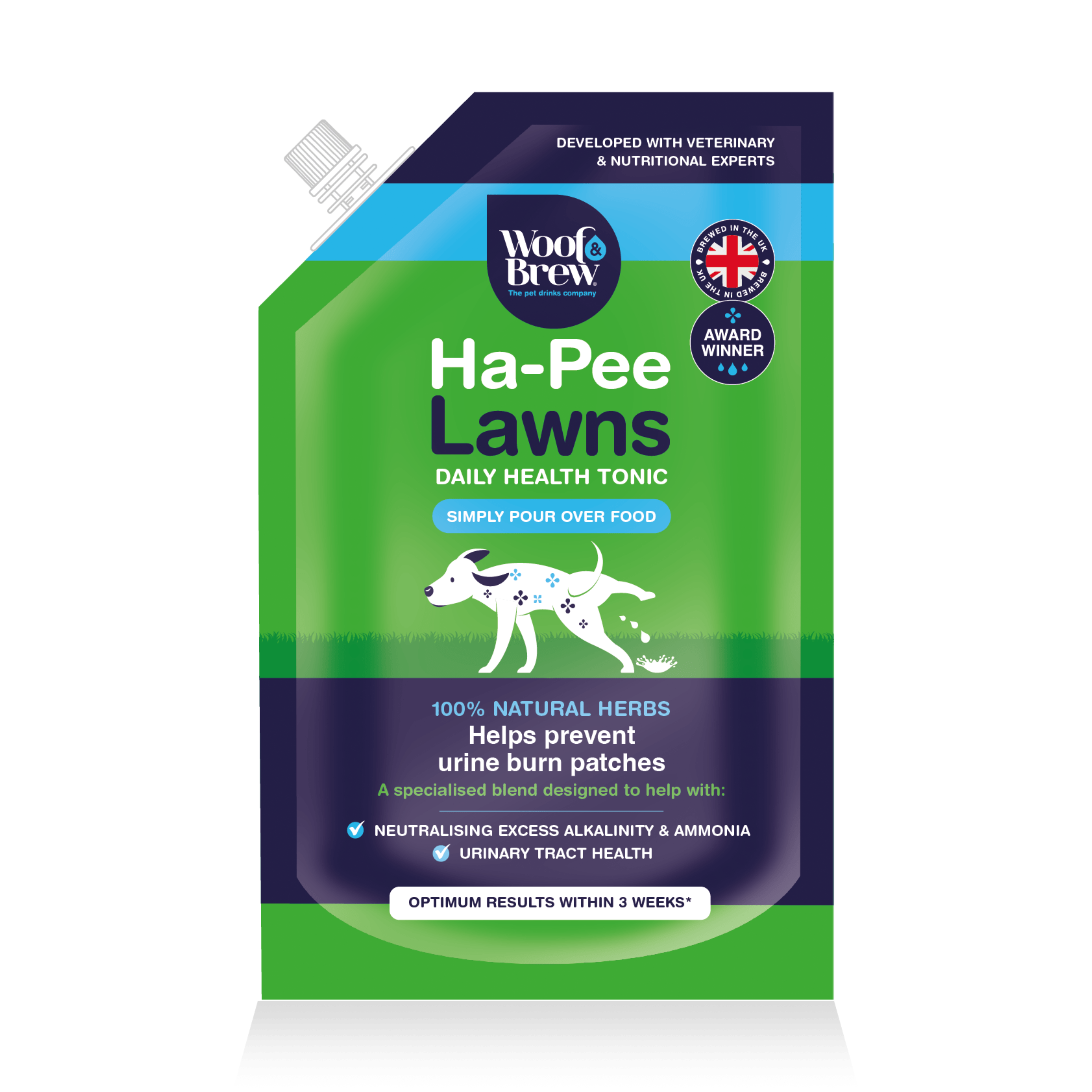 HA-PEE LAWNS HELPS PREVENT URINE BURN PATCHES ON LAWNS