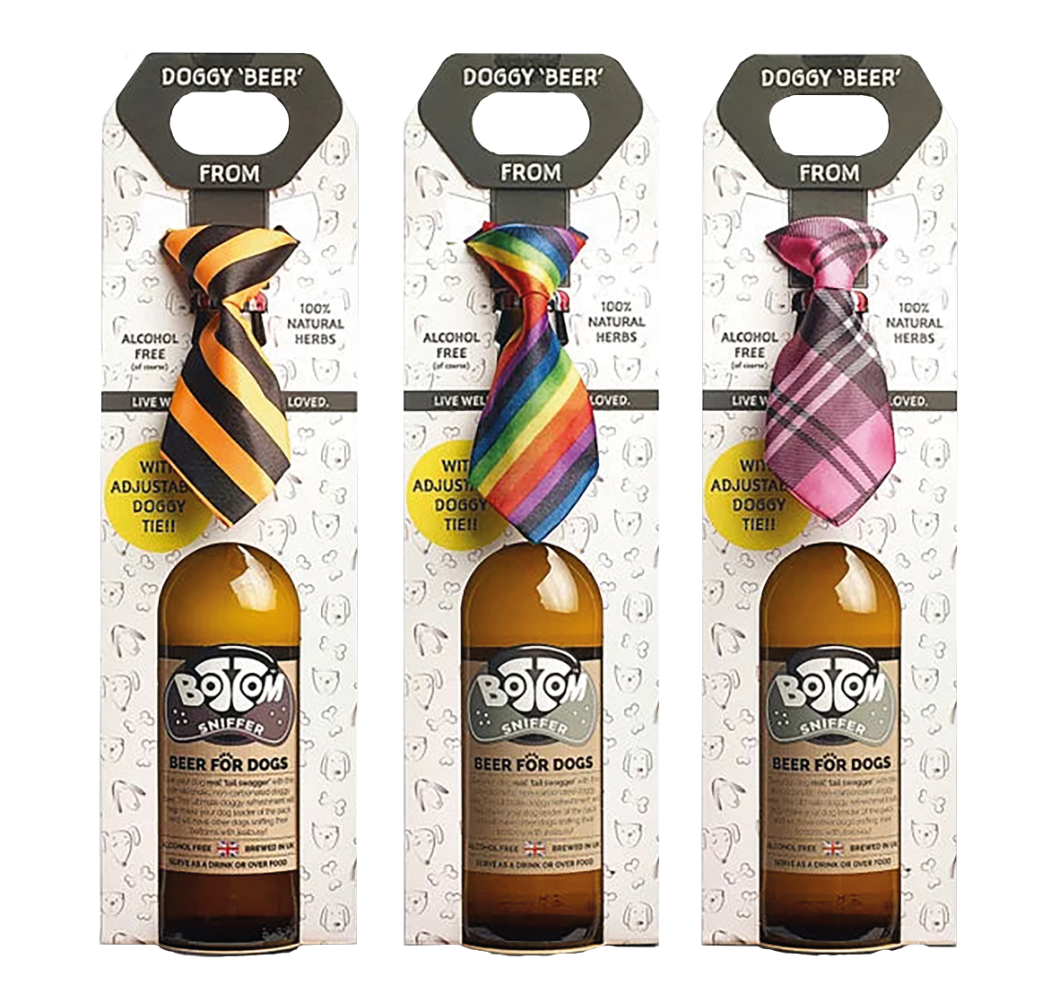 DOG 'BEER' AND LUXURY TIE GIFT SET